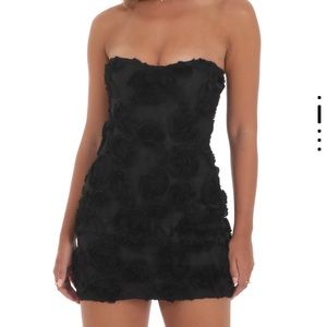 Lucy in the Sky floral strapless dress